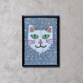 White Cat Art Frame